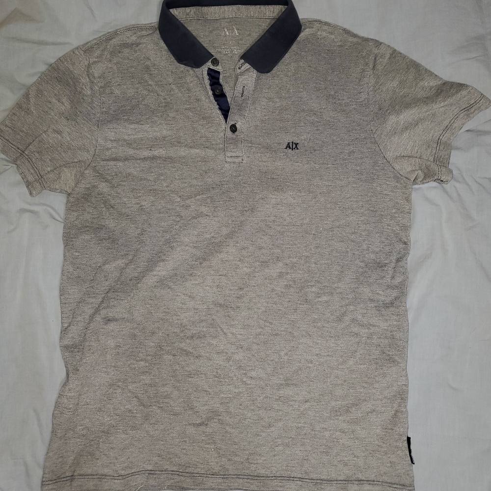 Armani Exchange Navy Polo Shirt Casual Elegance